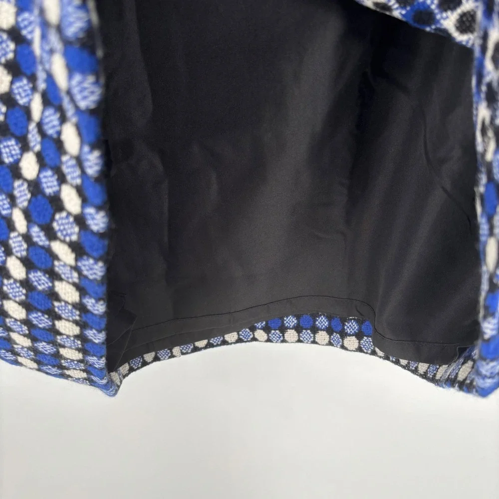Talbots Skirt Size 18 Blue White Textured Geometric‎ Knee Length New With Tag